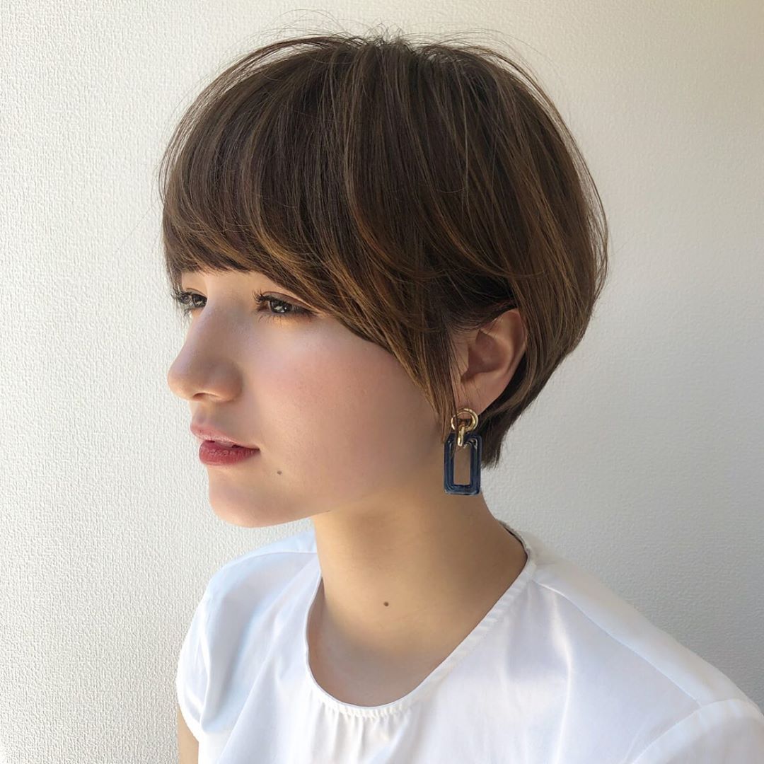 Short Layered Bob with Side Swept Bangs — Simple Japanese Hairstyles