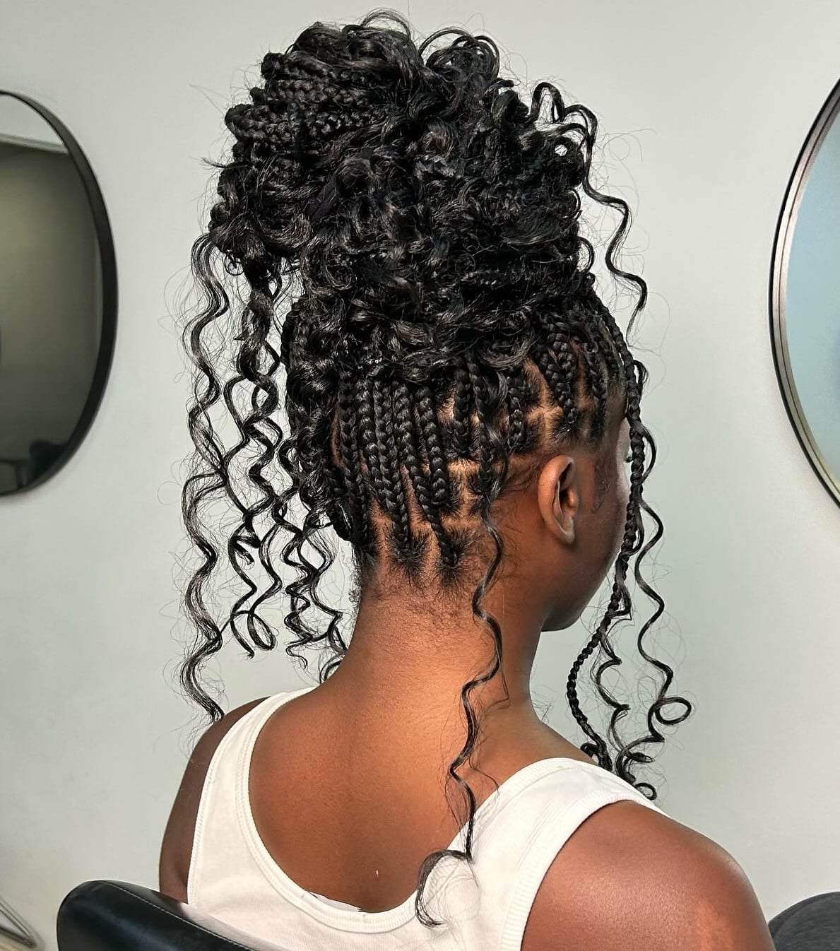 Voluminous Knotless Box Braid Updo Voluminous Knotless Box Braid Updo — Simple Knotless Hairstyles