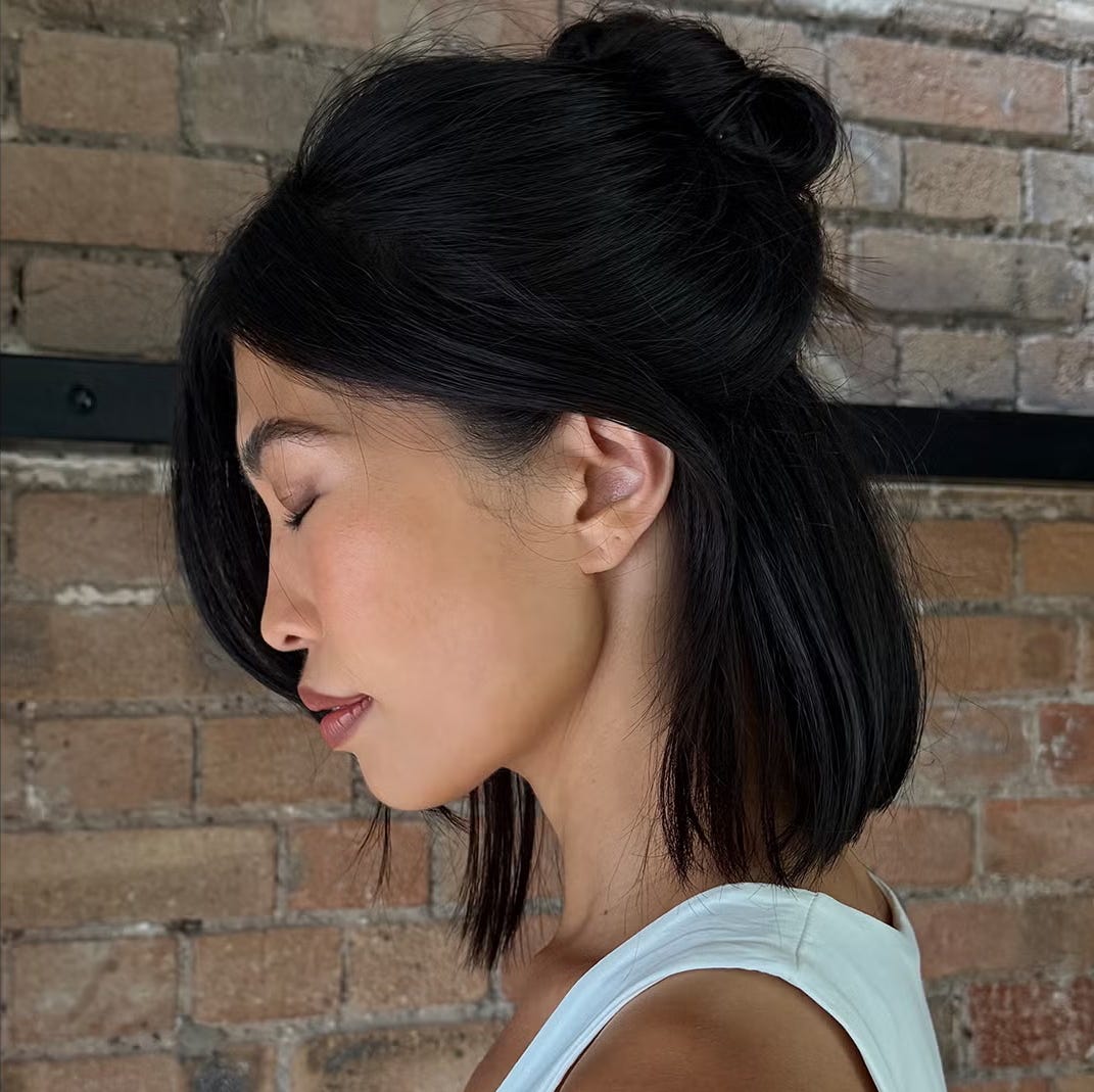 Chin Length Bob With Wispy Bangs Chin Length Bob With Wispy Bangs — Simple Korean Hair