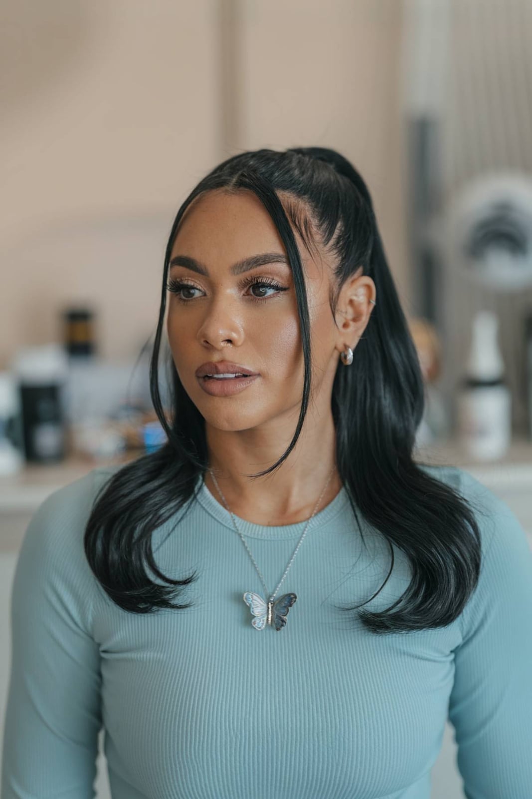 Mid-Back High Ponytail With Baby Hairs Mid-Back High Ponytail With Baby Hairs — Simple Latina Hairstyles