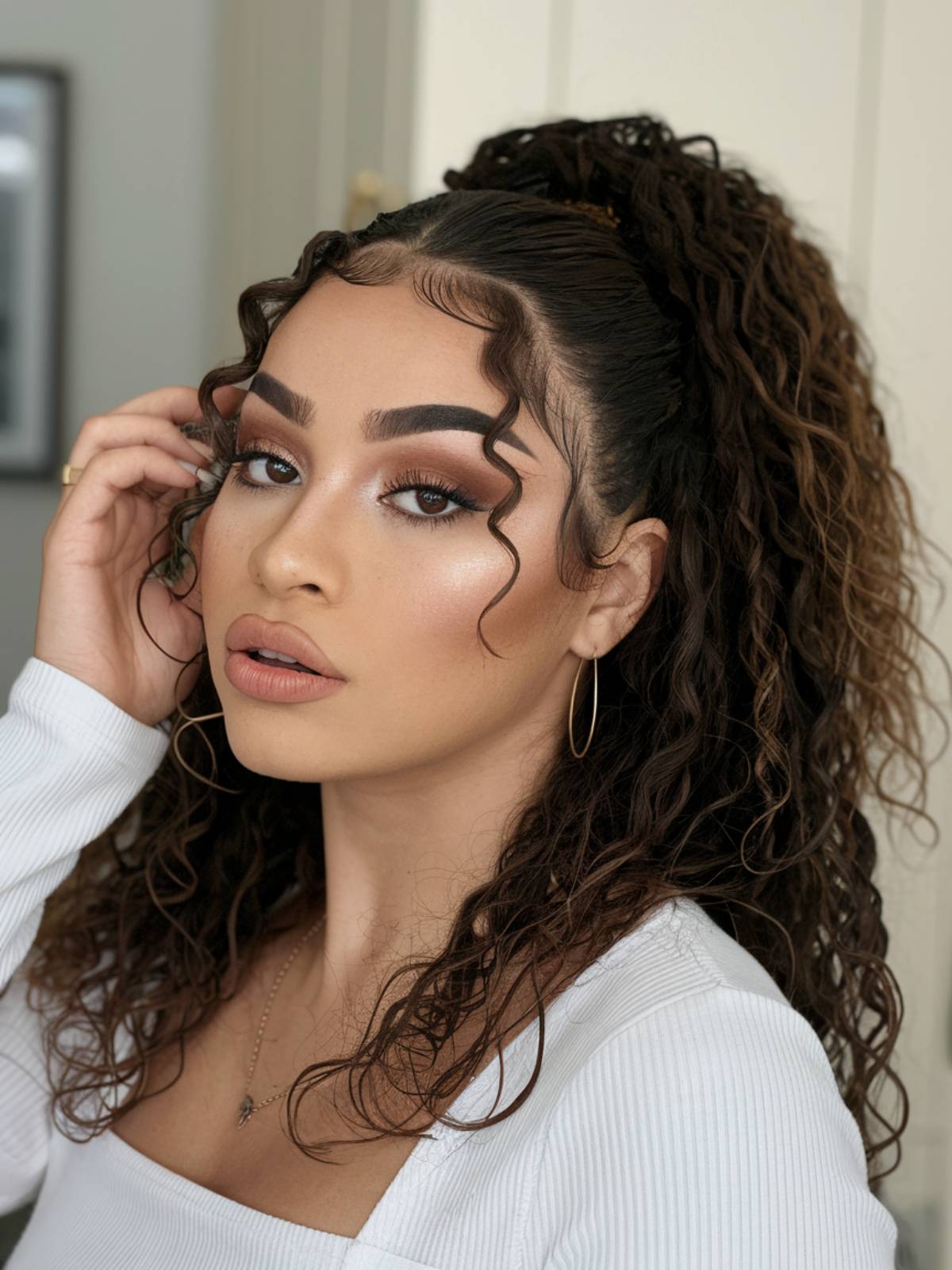 Collarbone Lob With Curtain Bangs Collarbone Lob With Curtain Bangs — Simple Latina Hairstyles