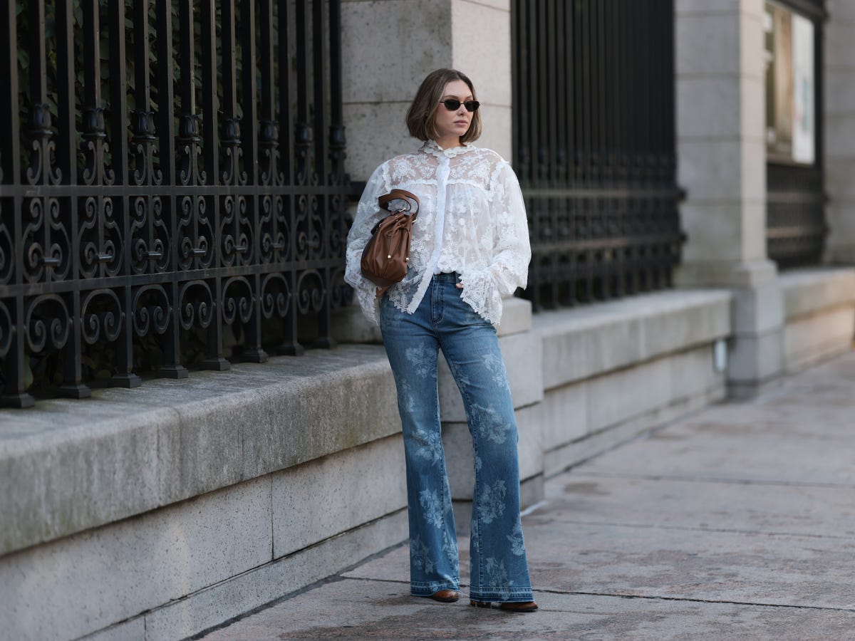 Suede jacket over knit sweater with gray pants — Simple Layered Ideas