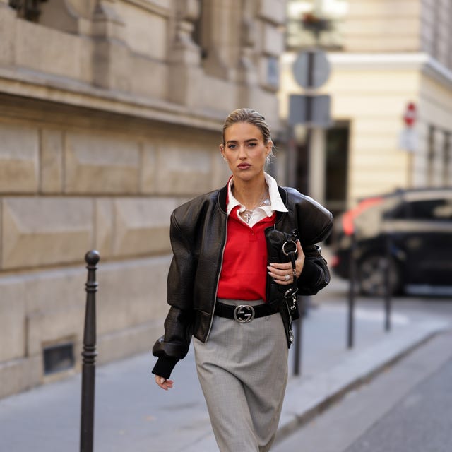 Trench coat over striped top and shirt with straight leg pants — Simple Layered Ideas