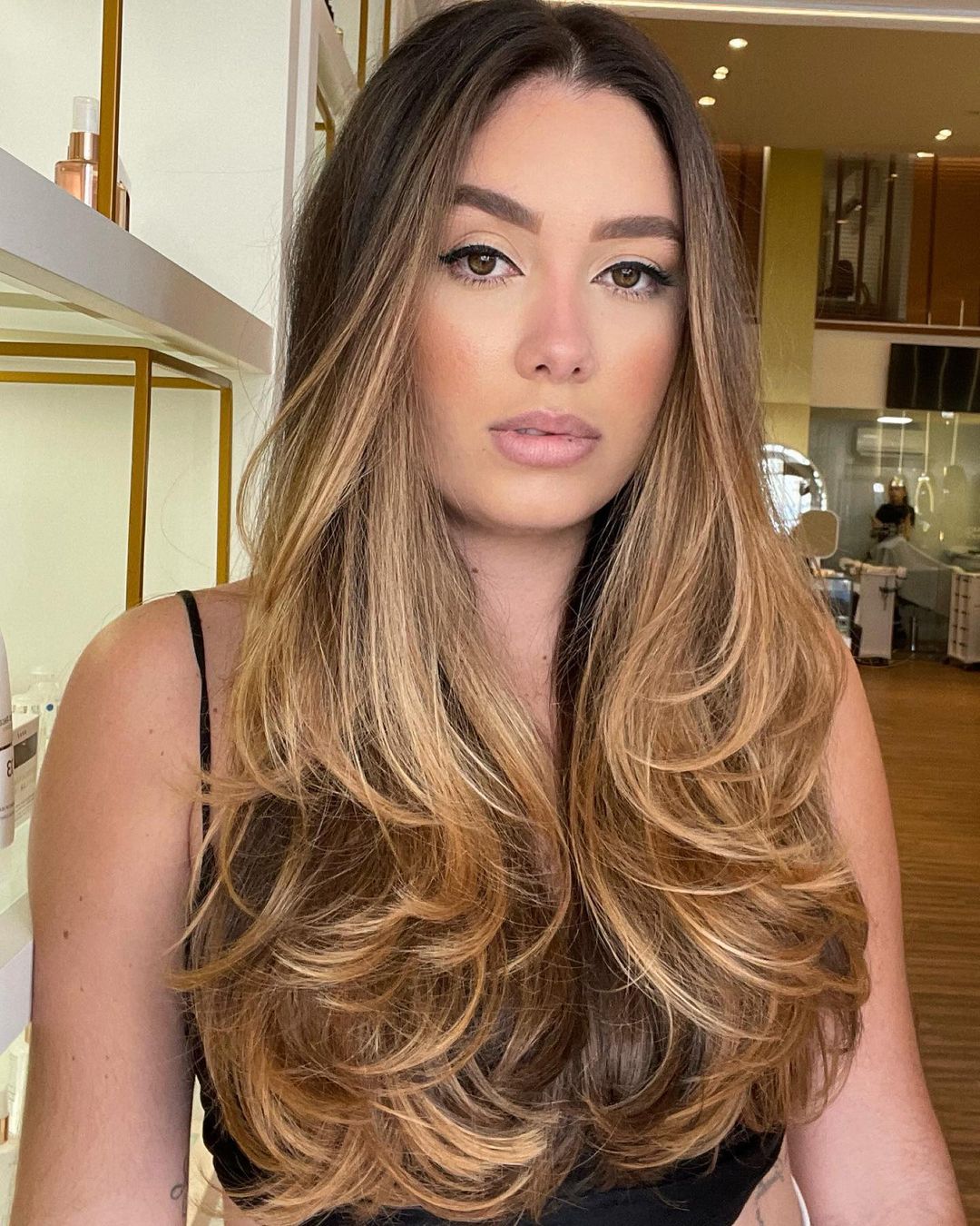 Mid-Back Long Layers With Balayage — Simple Layers Wig