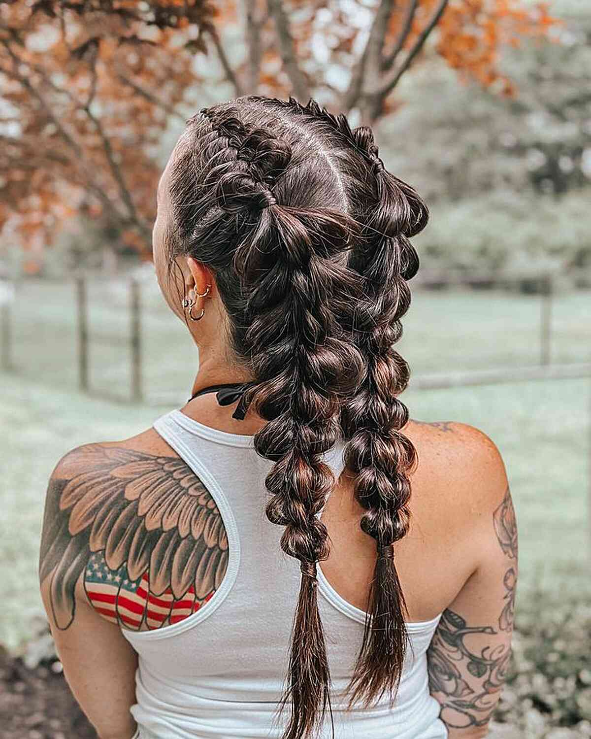 Shoulder Length Box Braids Pigtails Shoulder Length Box Braids Pigtails — Simple Length Braids