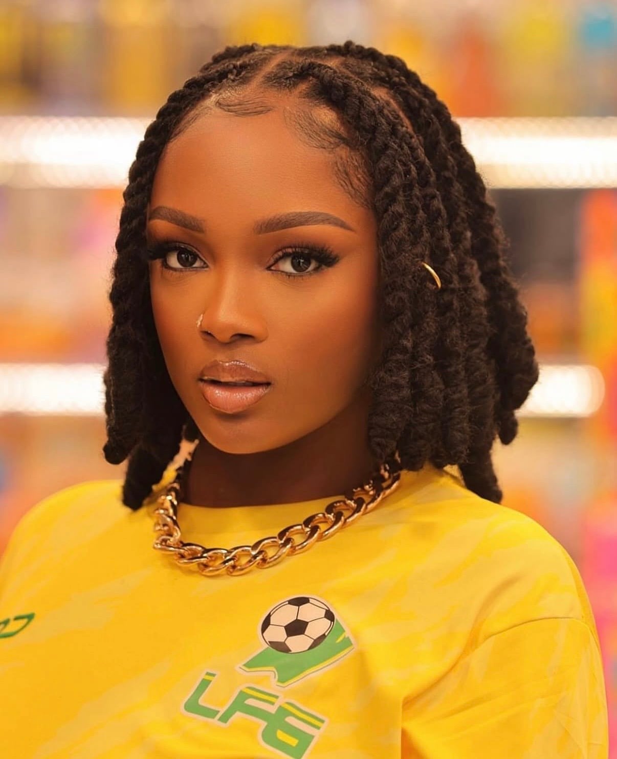 Shoulder Length Twisted Locs With Wispy Bangs Shoulder Length Twisted Locs With Wispy Bangs — Simple Length Locs