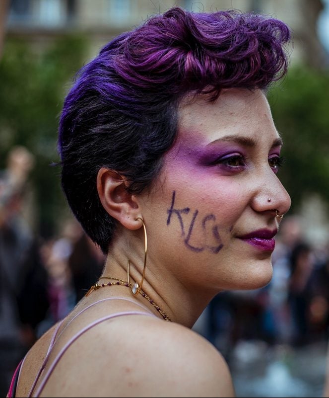 Purple Pixie With Dark Roots — Simple Lesbian Haircuts