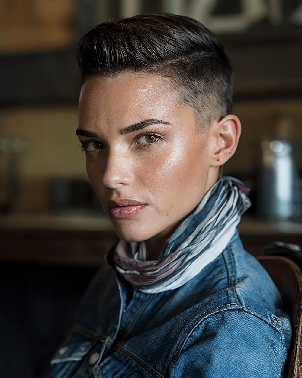 Ash Blonde Short Shag With Curtain Bangs — Simple Lesbian Haircuts