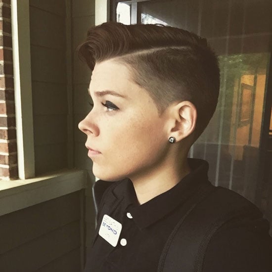 Asymmetrical Bob With Blue-Gray Tones — Simple Lesbian Haircuts