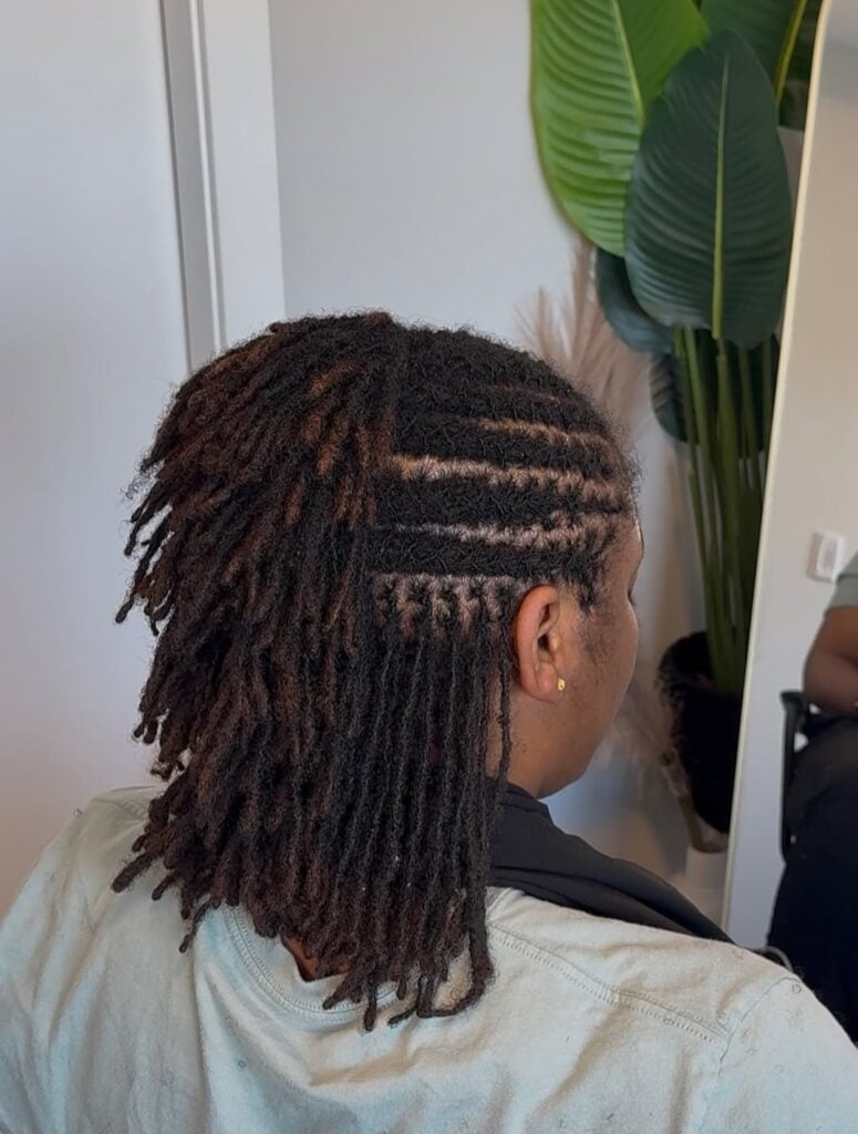Shoulder Locs with Braided Sides — Simple Locs Hair