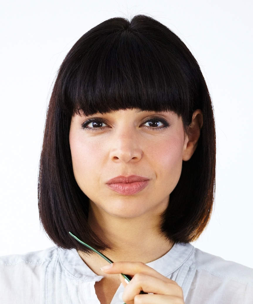 Dark Brown Bob With Blunt Bangs — Simple Long Bob Hairstyles