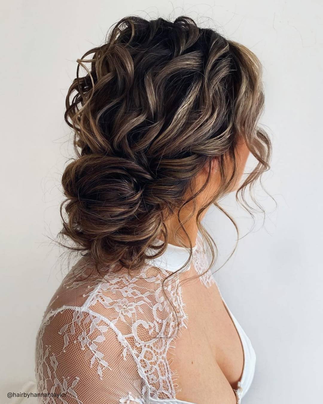 Dark Blonde Voluminous Updo with Curly Strands Dark Blonde Voluminous Updo with Curly Strands — Simple Loose Updo
