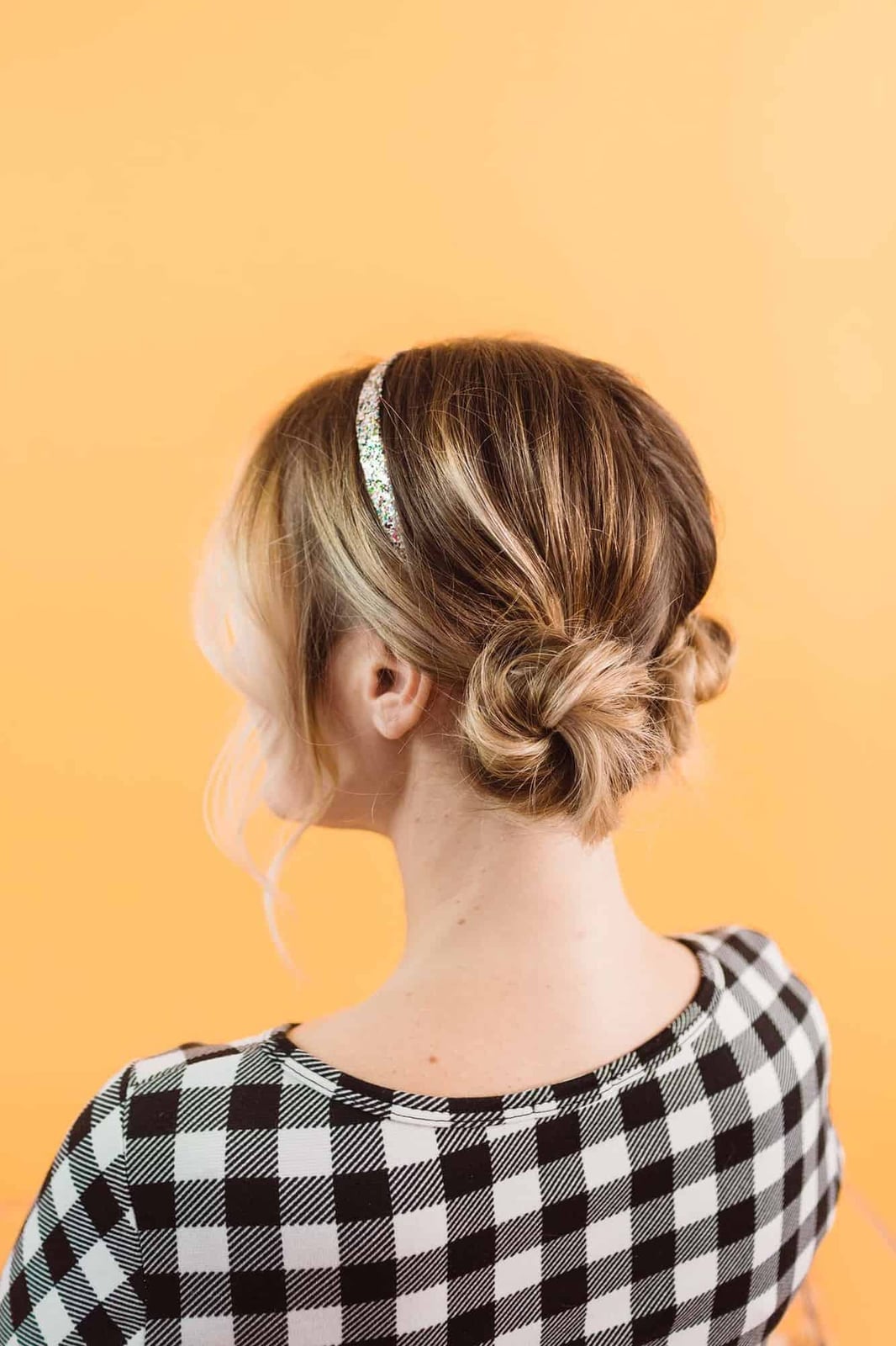 Brown Highlights Double Loose Low Buns Brown Highlights Double Loose Low Buns — Simple Loose Updo