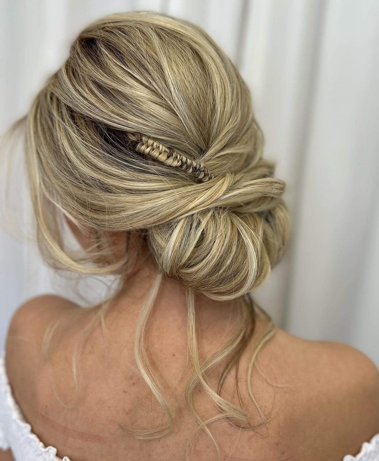 Blonde Updo with Twists and Accessory Blonde Updo with Twists and Accessory — Simple Loose Updo