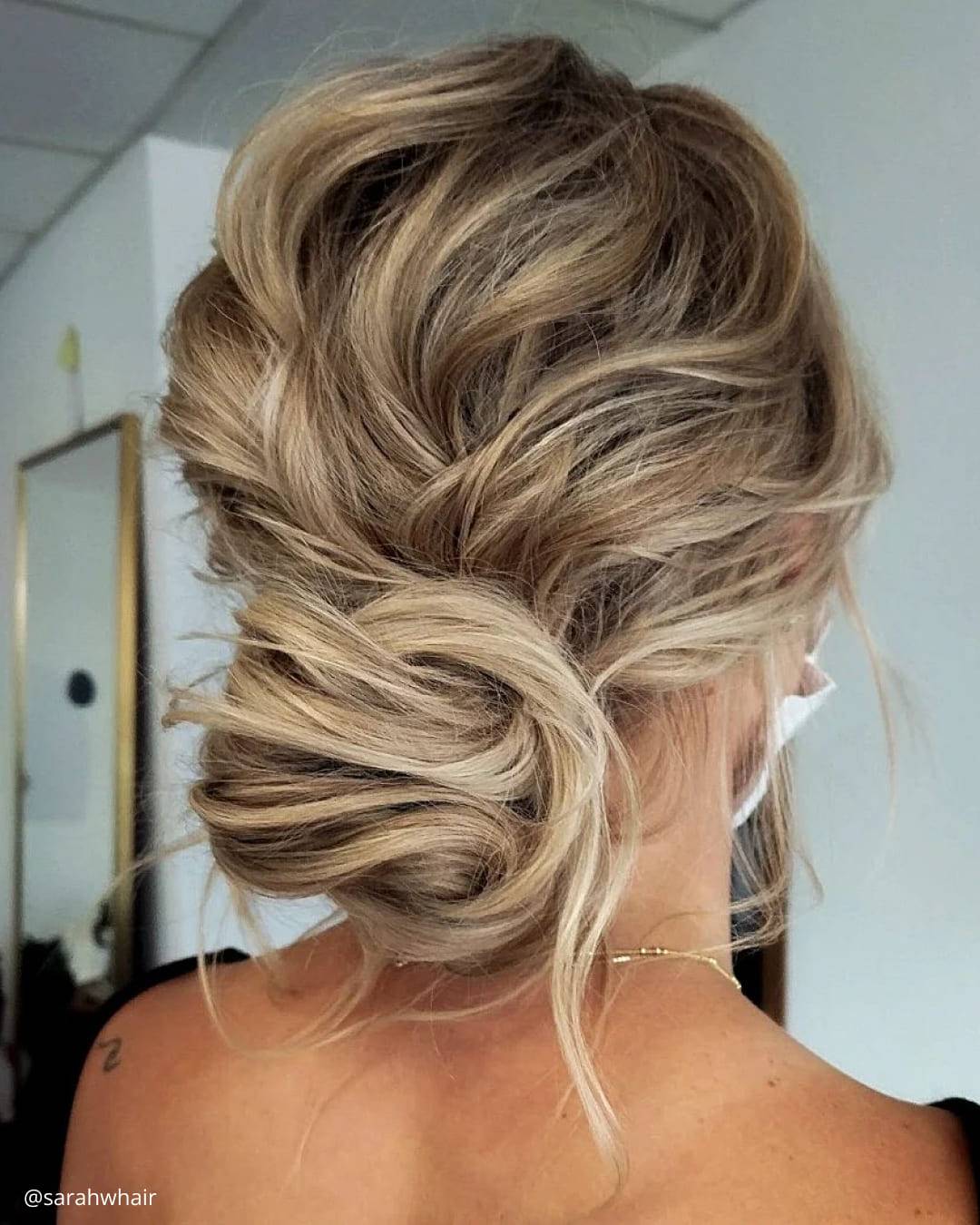 Messy Ash Blonde Balayage Updo Messy Ash Blonde Balayage Updo — Simple Loose Updo