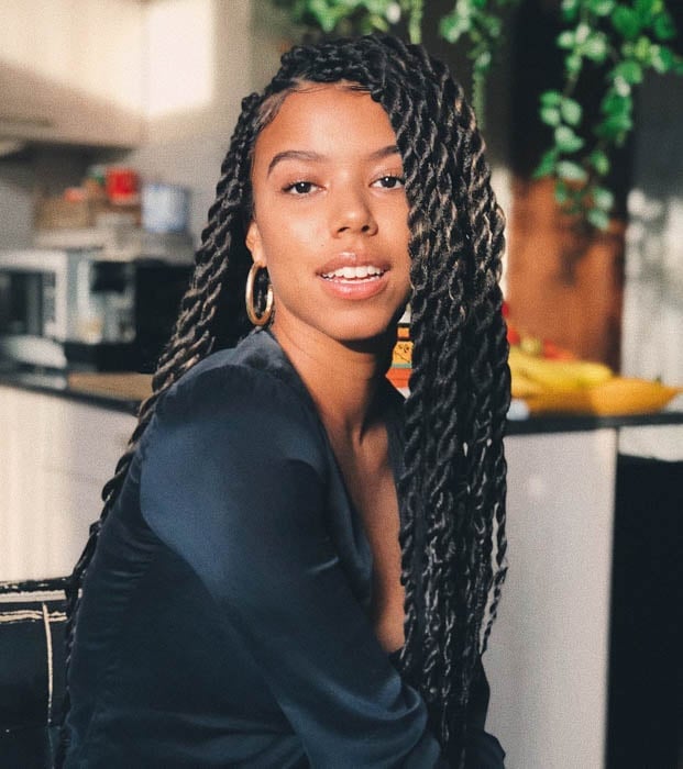 Collarbone Marley Twists with Highlights — Simple Marley Twists Hairstyles
