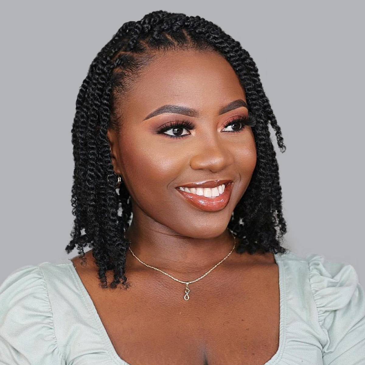 Collarbone Twisted Braids with Wavy Ends — Simple Marley Twists Hairstyles