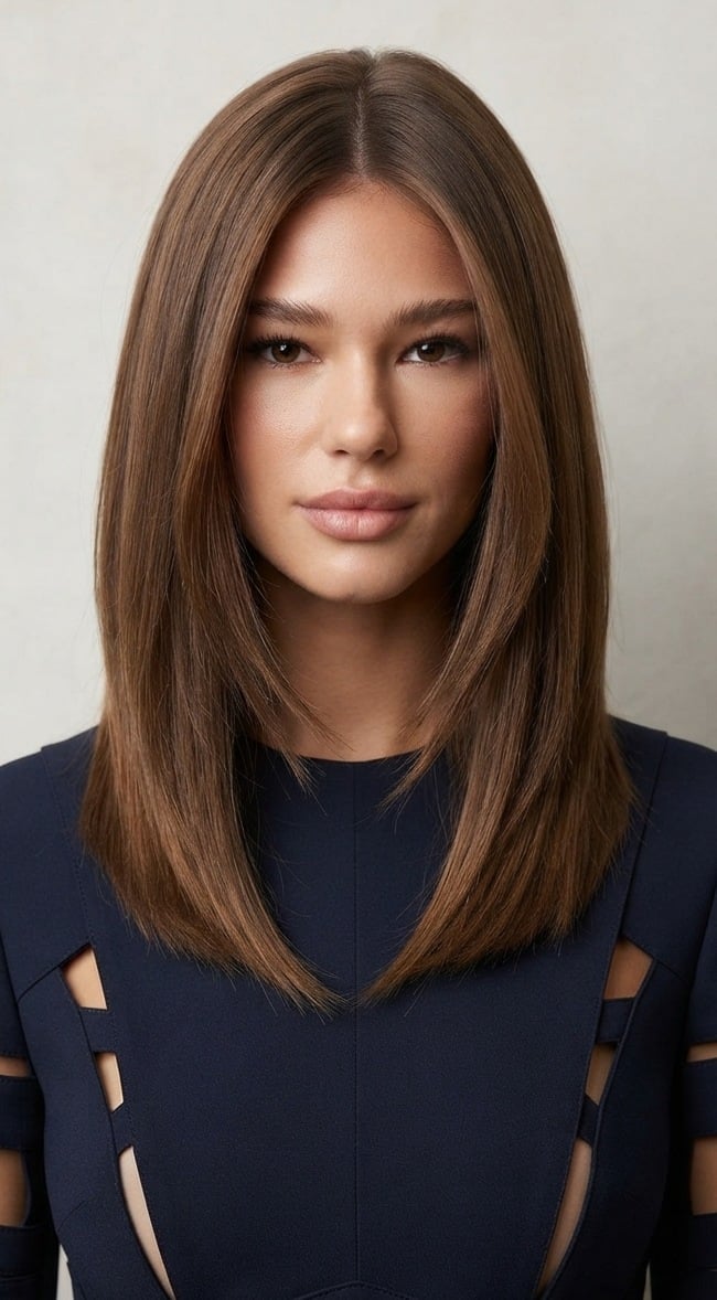 Simple Collarbone Cut With Face Framing Simple Collarbone Cut With Face Framing — Simple Mid Length Hair