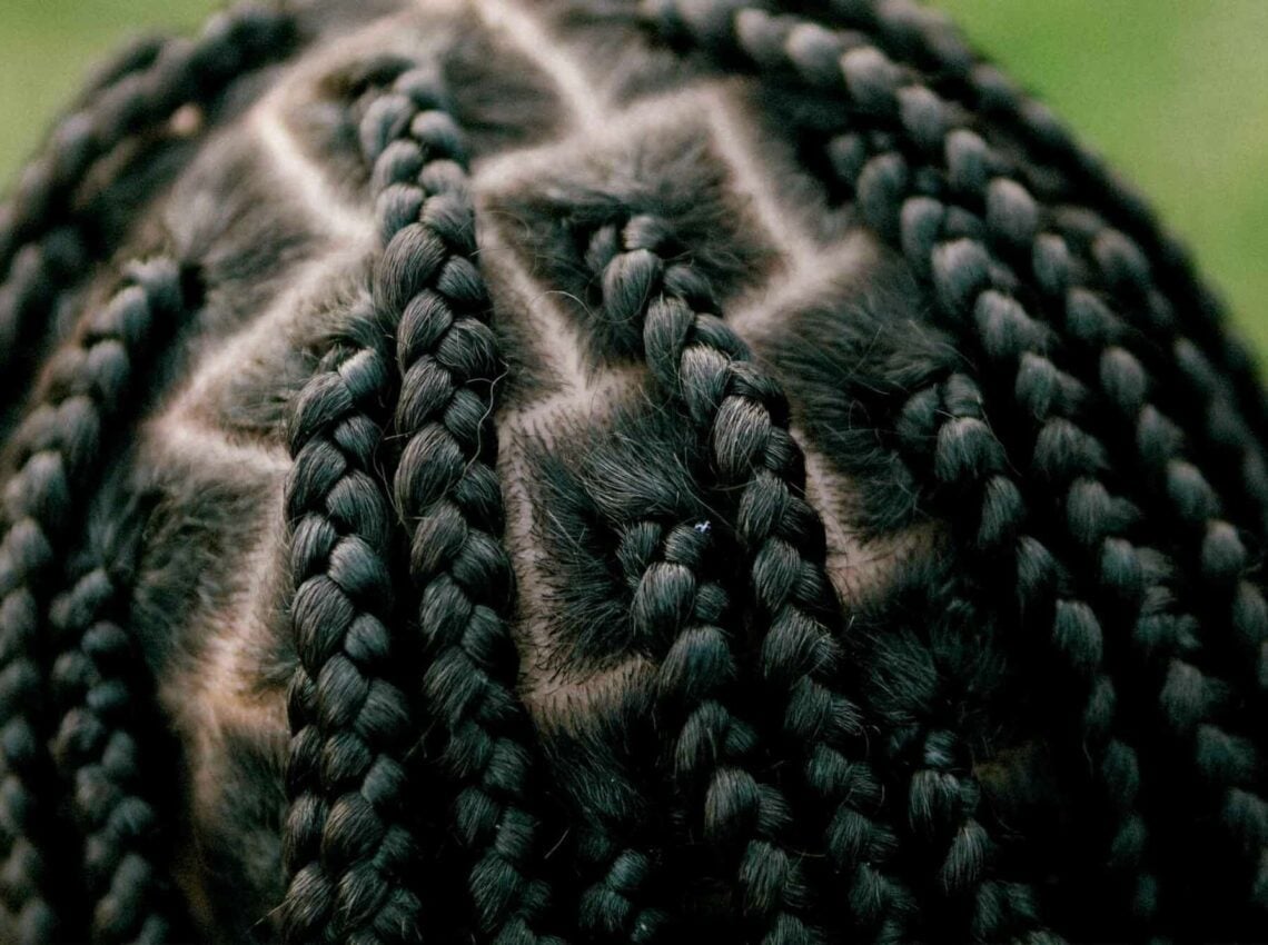 Geometric Pattern Black Braids — Simple Natural Hair Braids