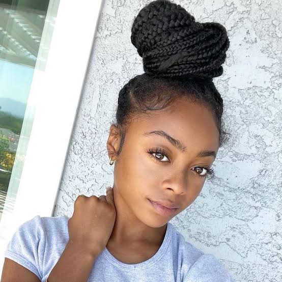 Voluminous Braided Bun With Laid Baby Hairs — Simple Natural Hair Braids