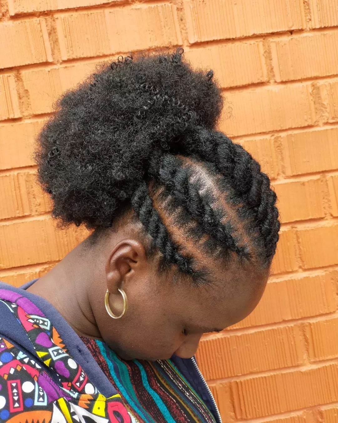 Mid-Back Flat Twists Into A Crown Bun Mid-Back Flat Twists Into A Crown Bun — Simple Natural Hair Twists