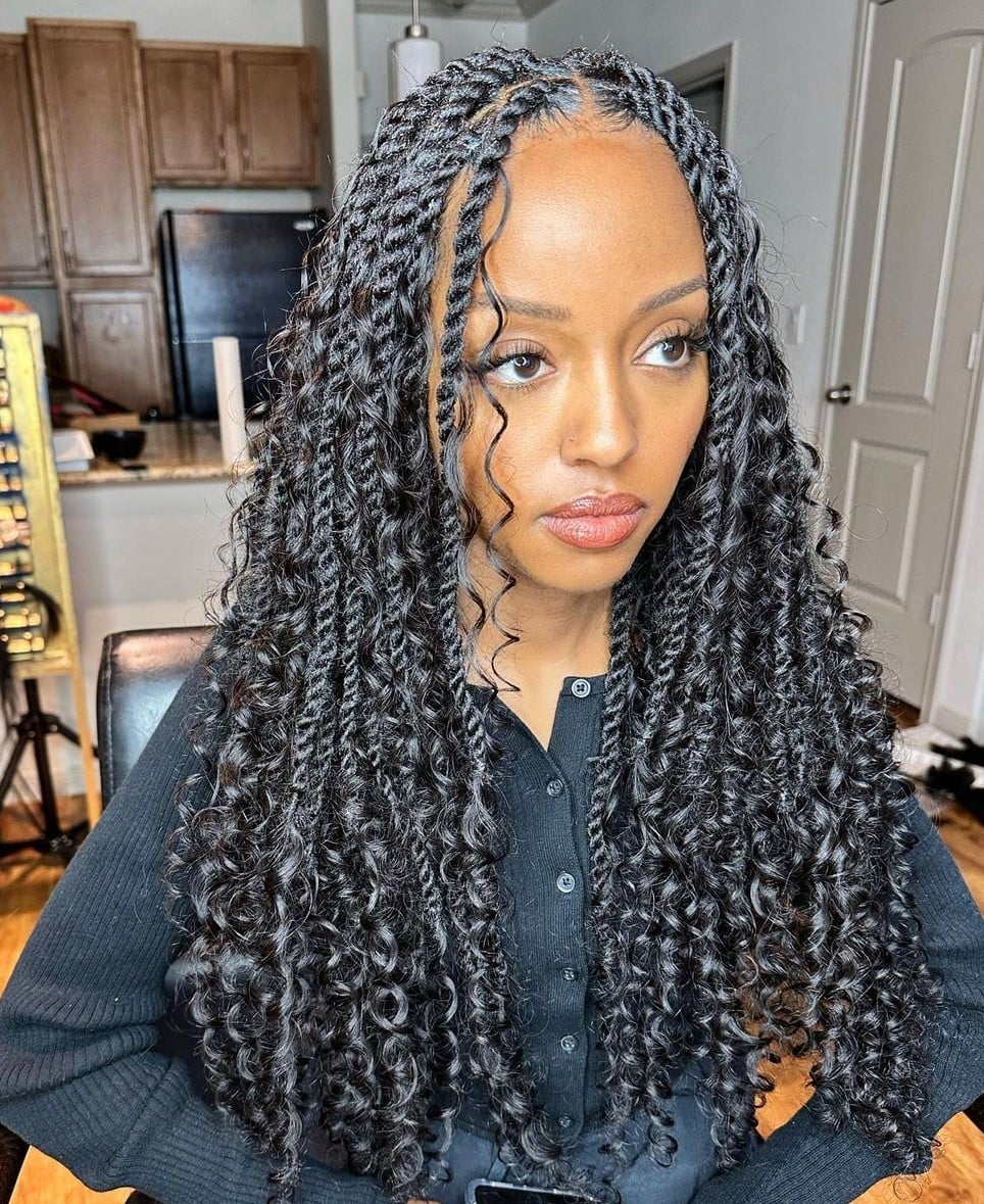 Mid-Back Two-Strand Twists With Curly Ends Mid-Back Two-Strand Twists With Curly Ends — Simple Natural Hair Twists