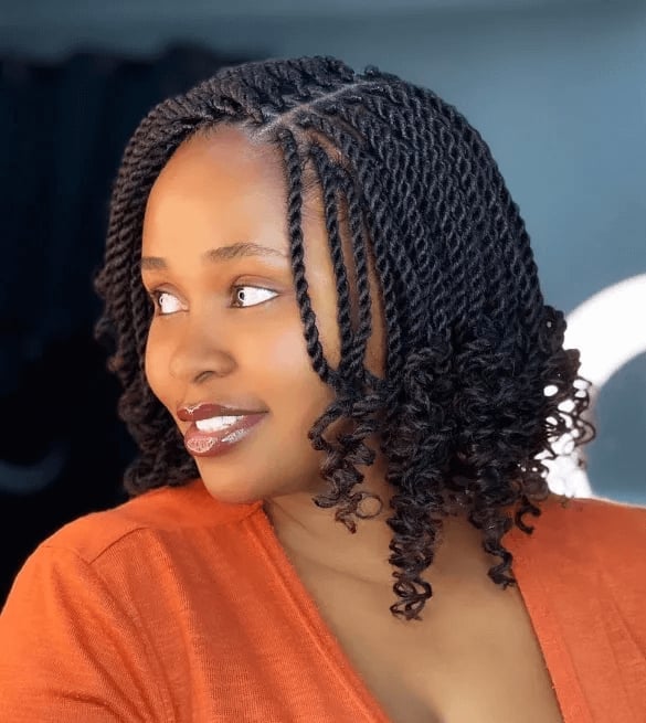 Neatly Sectioned Twists With Curled Ends Neatly Sectioned Twists With Curled Ends — Simple Natural Hair Twists