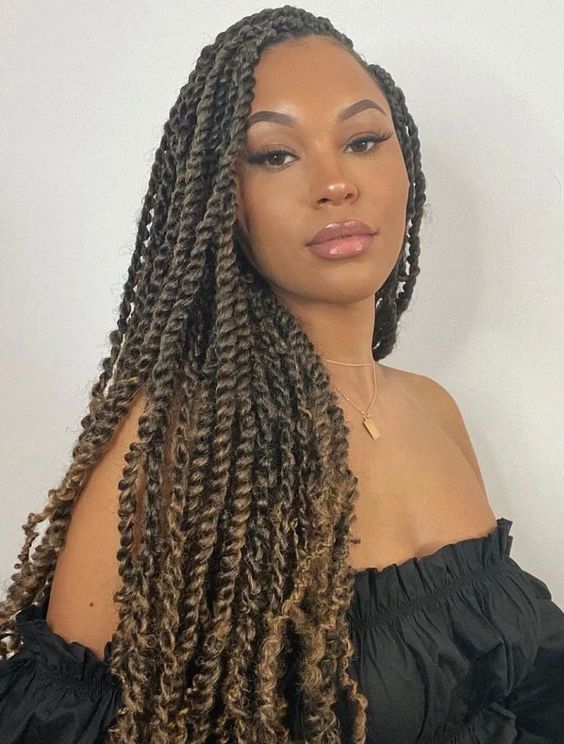 Flowing Mid-Back Passion Twists, Black — Simple Natural Twists