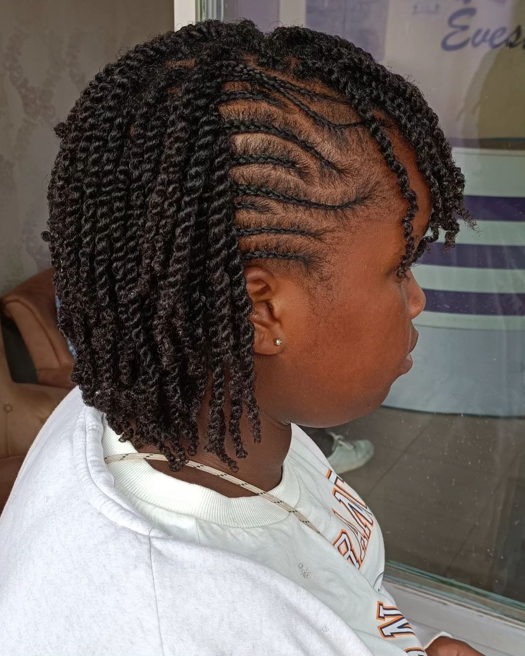 Collarbone Twists With Cornrow Detail — Simple Natural Twists