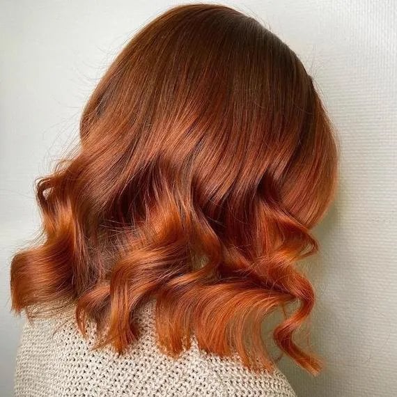 Collarbone Bob Dark Brown To Copper Ombré — Simple Ombré Hair