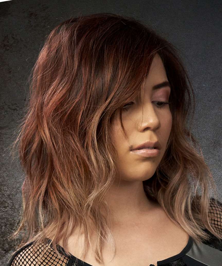 Chin Length Bob Auburn Light Brown Ombré — Simple Ombré Hair