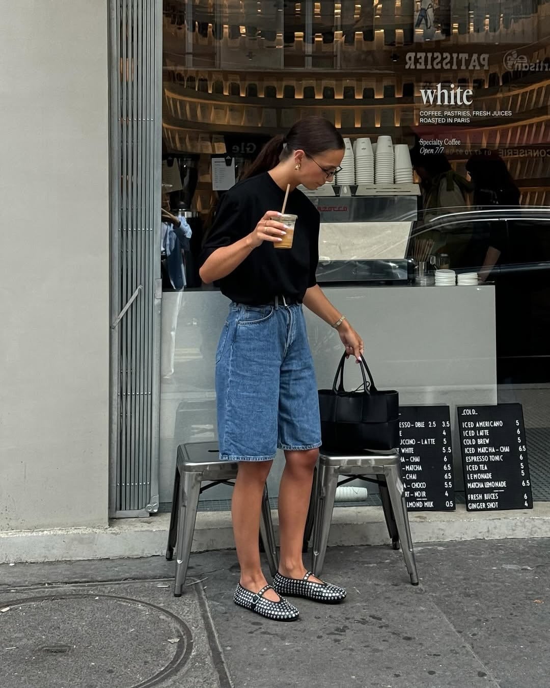 Street style with checkered loafers — Simple Outfits with Flats