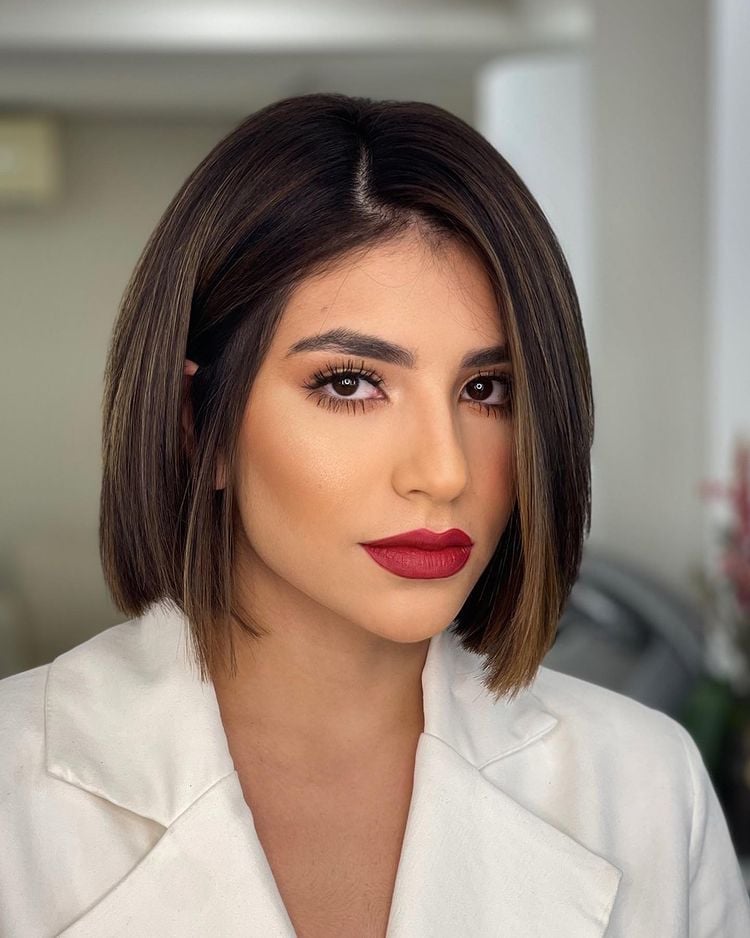Chin-Length Sleek Bob — Simple Oval Face Haircuts