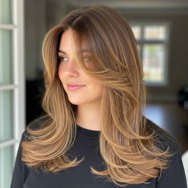 Voluminous Side-Profile Layers — Simple Oval Face Haircuts