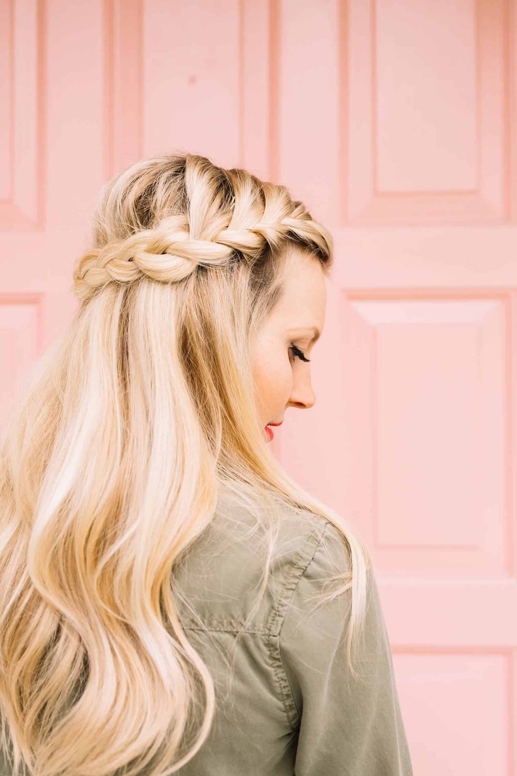Collarbone Length Blonde French Braid Side Part — Simple Parts Braids