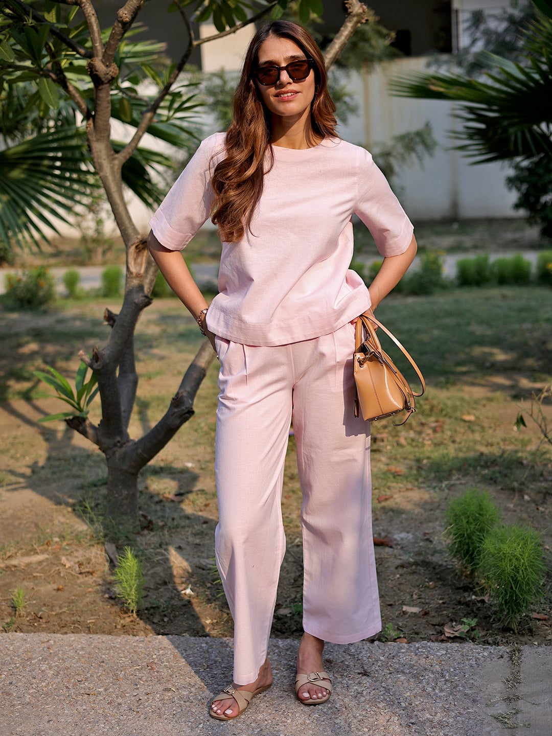 Pale Pink Linen Set Pale Pink Linen Set — Simple Pastel Outfits
