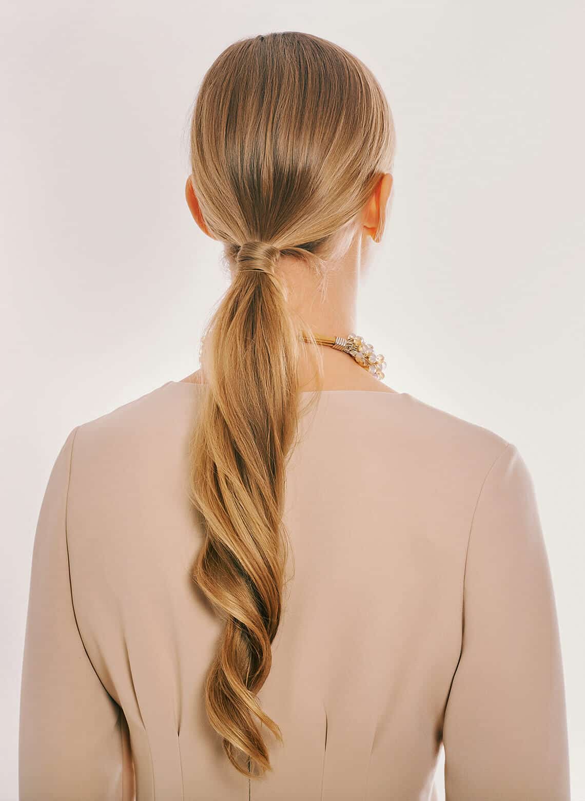 Ash Blonde Mid-Back Low Ponytail — Simple Professional Hairstyles