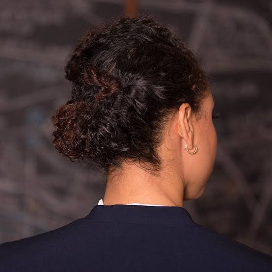 Textured Dark Brown Updo With Auburn Highlights — Simple Professional Hairstyles