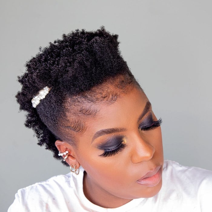 Mohawk Puff With Pearl Clip Mohawk Puff With Pearl Clip — Simple Puff Hairstyles