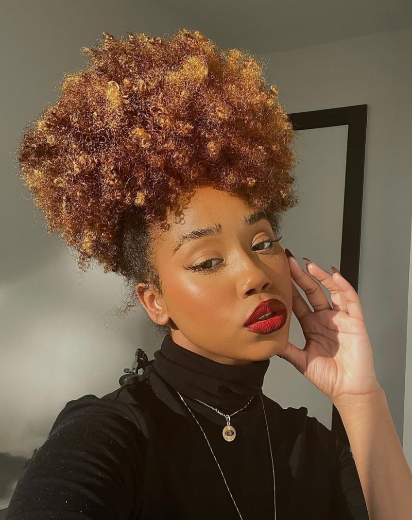 Voluminous Puff With Auburn Highlights Voluminous Puff With Auburn Highlights — Simple Puff Hairstyles