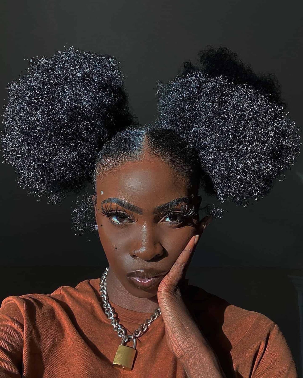 Voluminous Double Coily Puffs Voluminous Double Coily Puffs — Simple Puff Hairstyles