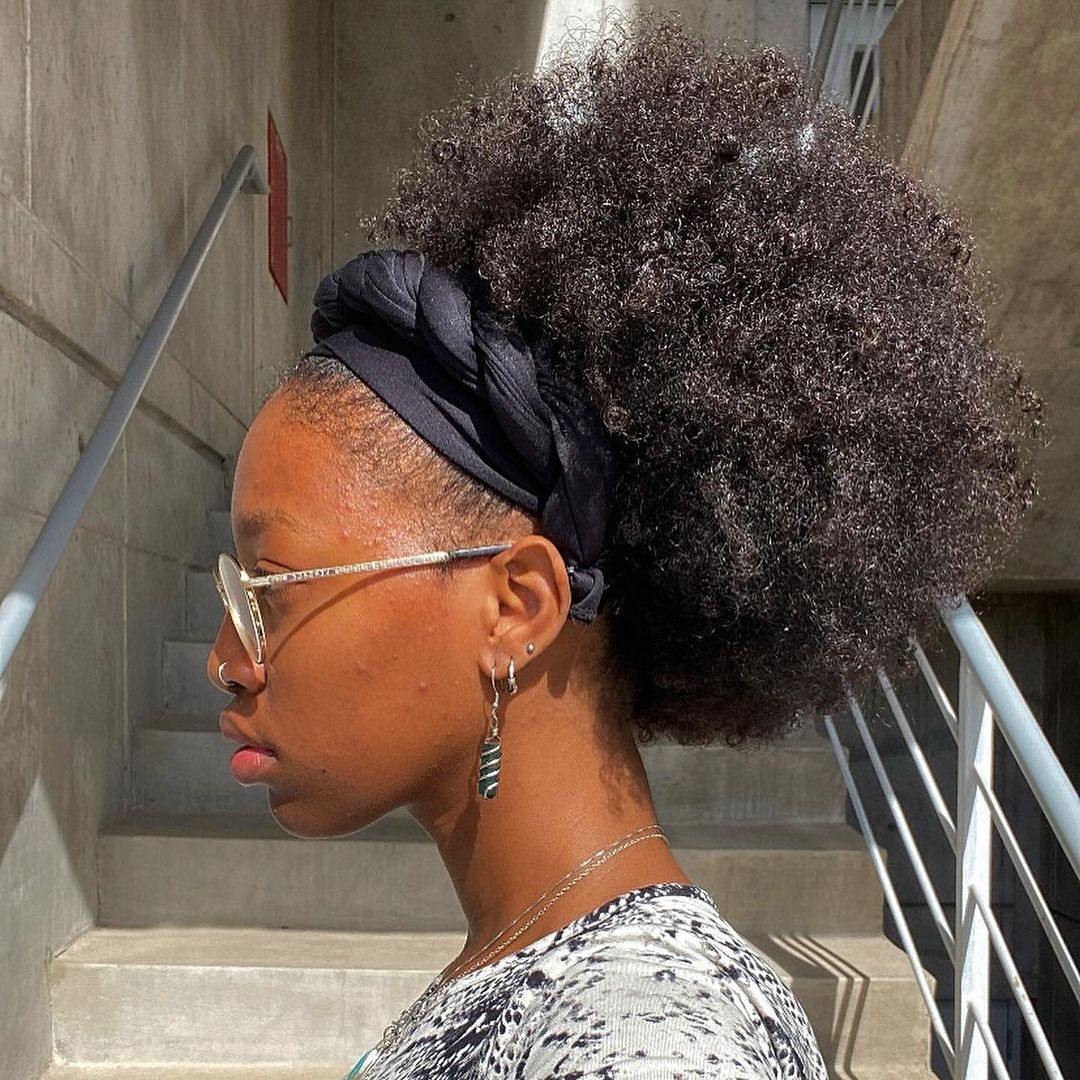Voluminous Afro Puff Side Profile Voluminous Afro Puff Side Profile — Simple Puff Hairstyles