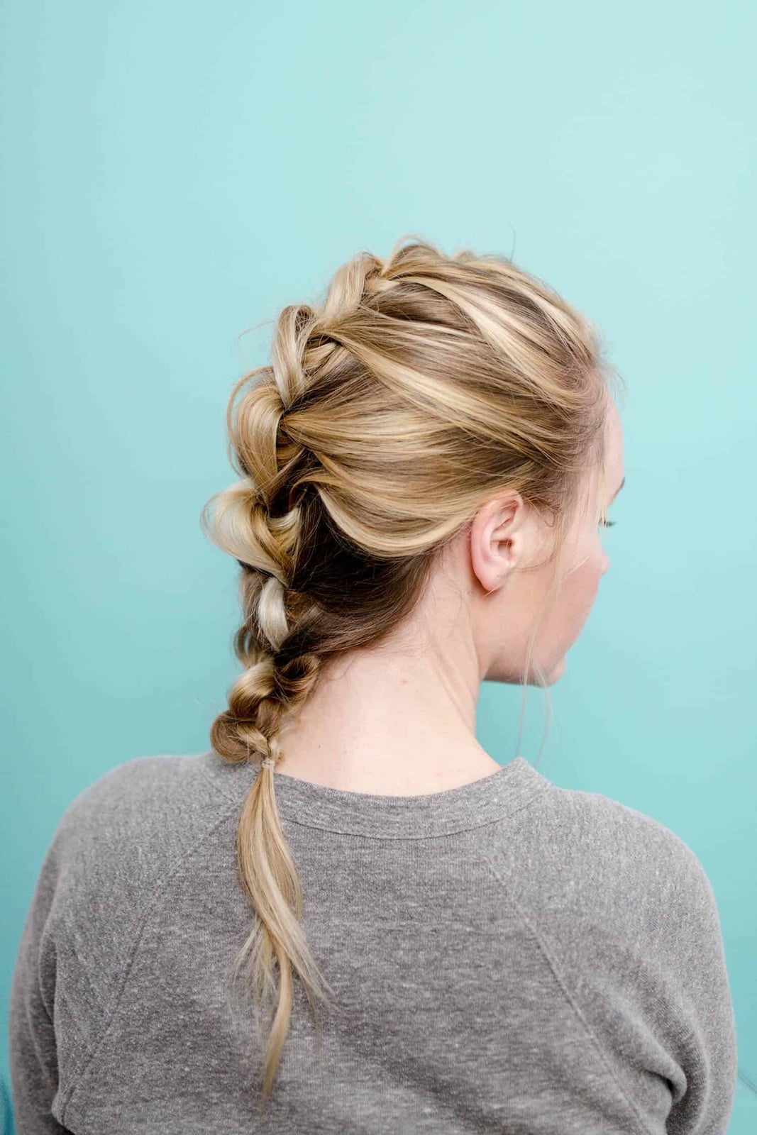 Textured Blonde Fishtail Braid, Mid-Back Textured Blonde Fishtail Braid, Mid-Back — Simple Quick Braids Hairstyle