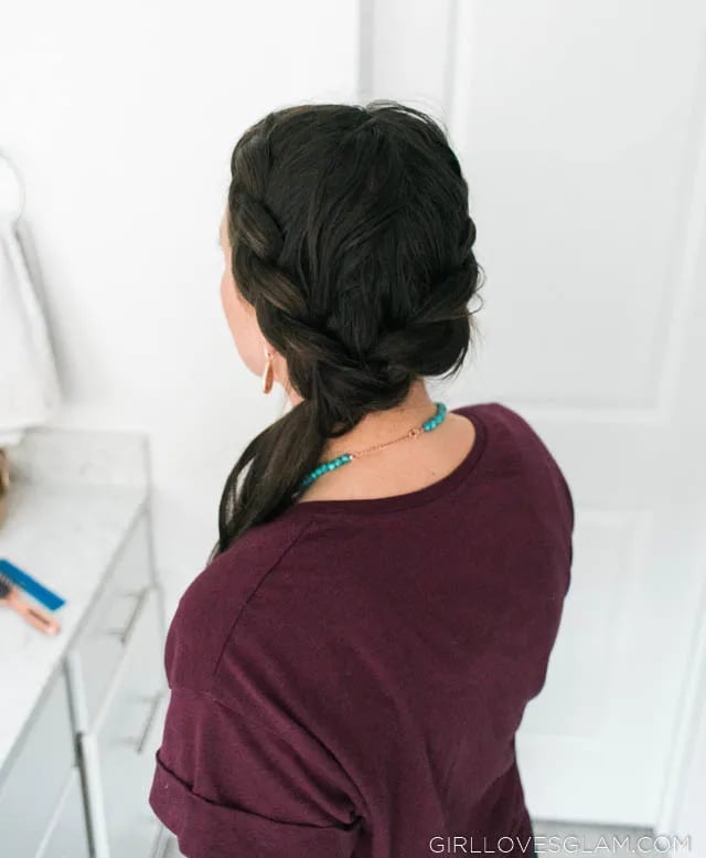 Dark Brown Wavy Braided Ponytail Dark Brown Wavy Braided Ponytail — Simple Quick Braids Hairstyle