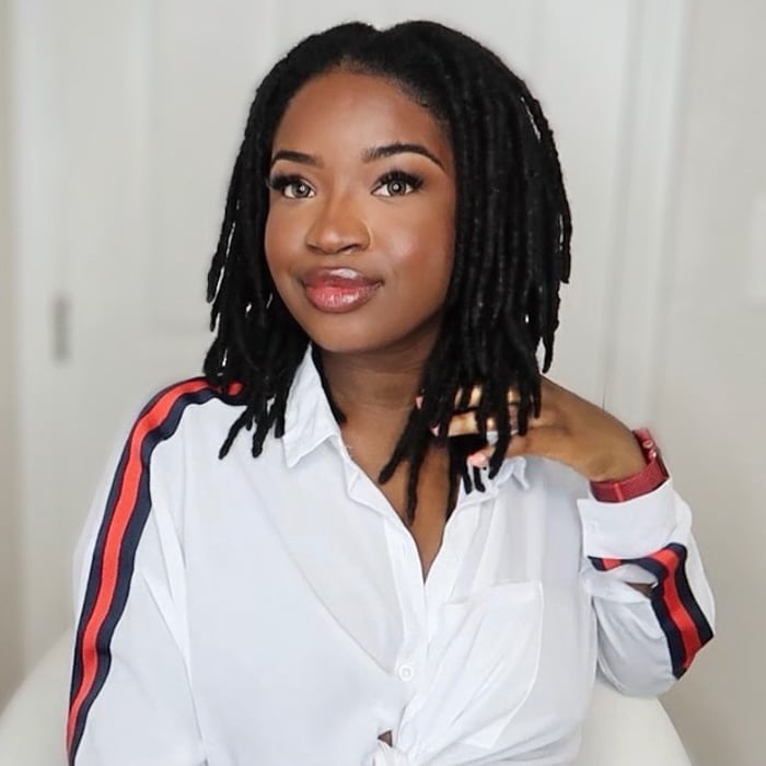 Glossy Shoulder Length Black Locs — Simple Retwist Locs