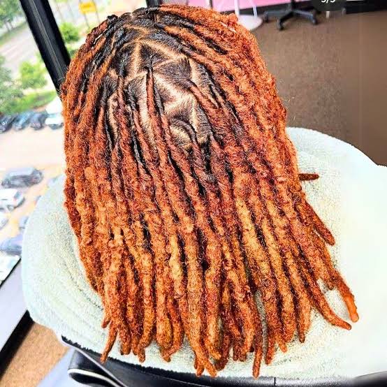 Medium Density Copper Locs Mid-Back — Simple Retwist Locs
