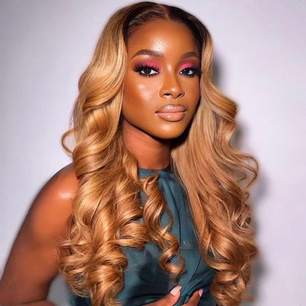 Mid-Back Golden Blonde Waves With Blowout — Simple Sew in Hairstyles