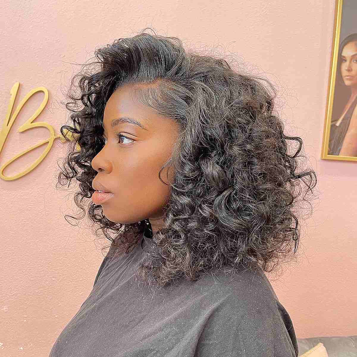 Collarbone Layered Cut With Natural Curls — Simple Sew in Hairstyles