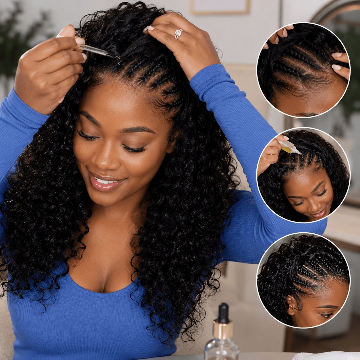 Mid-Back Sew In With Side Part And Braided Front — Simple Sew in Hairstyles