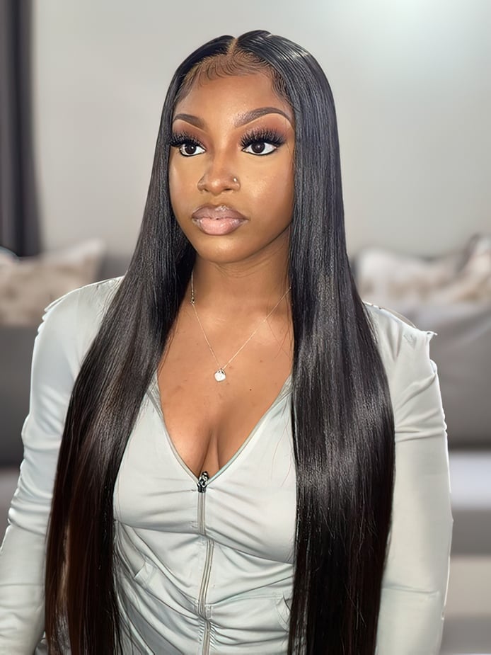Mid-Back Extreme Length Straight Hair — Simple Sew in Hairstyles